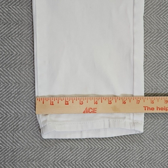 Argonaut Nation Men's White Slim Straight Jeans Size W38 x L32 Distressed Zipper - Picture 7 of 12